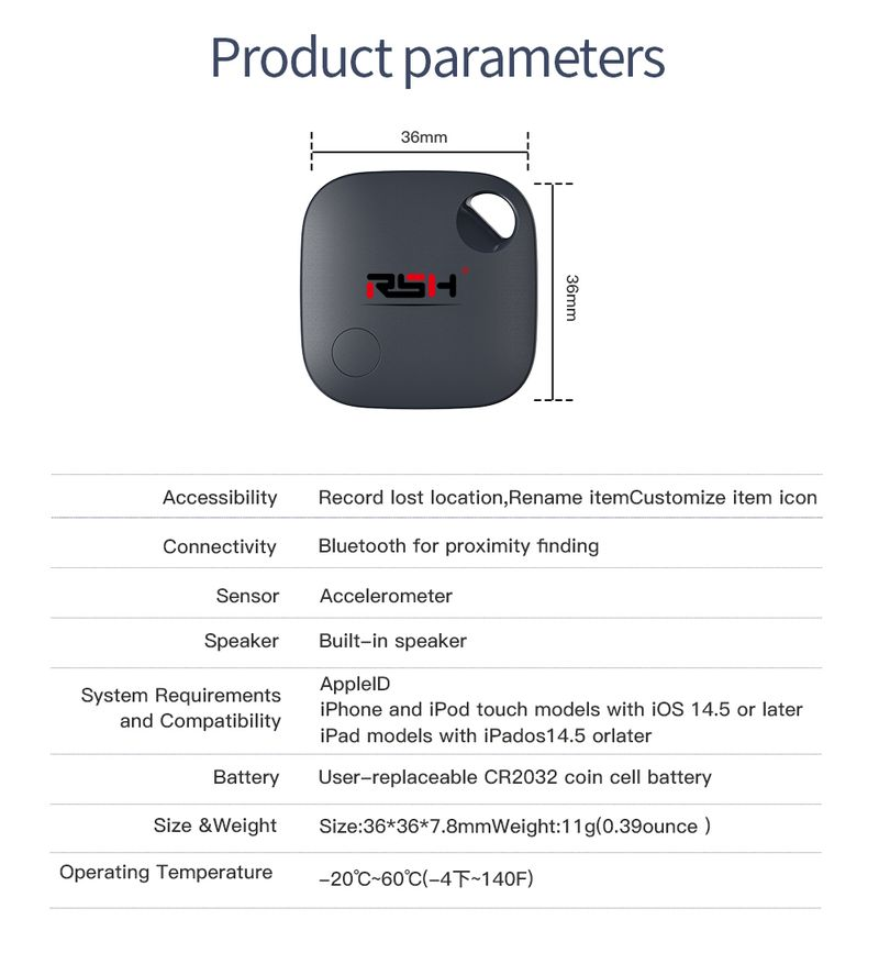 Mini smart tag GPS phone trace back the lost pet children IOS air label tracker_voghion.com