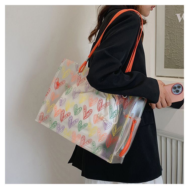 Sac à bandoulière transparent pour femme, sacoche tendance à bandoulière simple, diagonale, pour la plage, nouvelle collection 2024_voghion.com