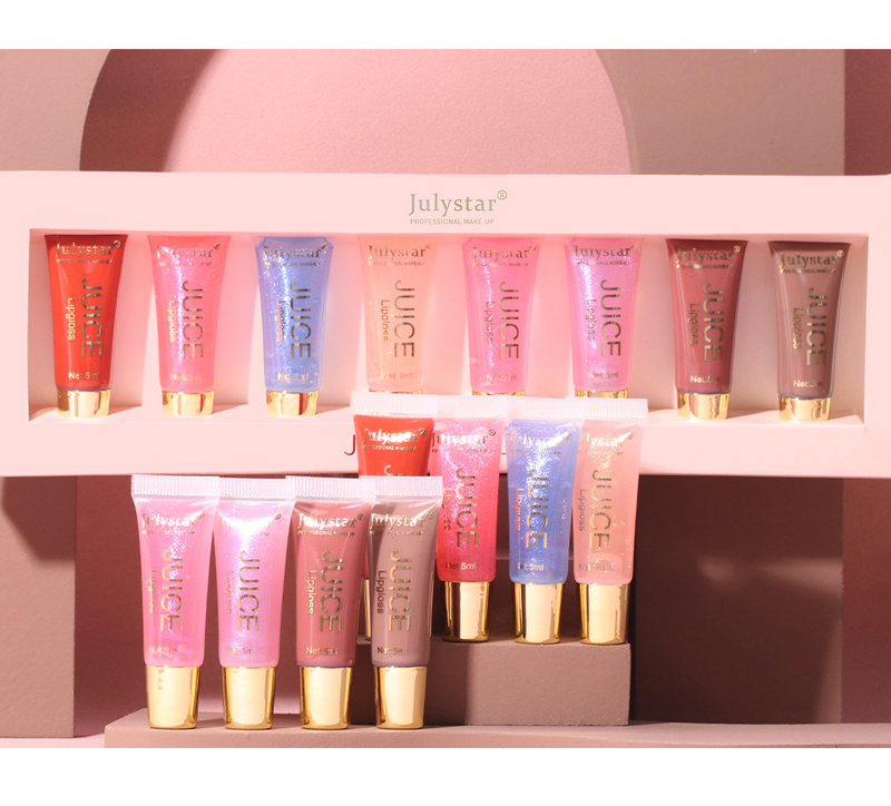 Transparent Water Light Lipstick Set with Mirror Face Beautiful Moisturizing Soft Tube Color Lip Protection Oil_voghion.com