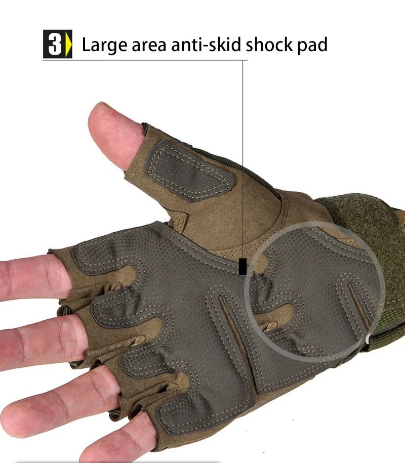 Guanti da caccia e da combattimento tattici da esterno, per paintball, softair, antiscivolo, per bicicletta, con dita intere, equipaggiamento protettivo_voghion.com