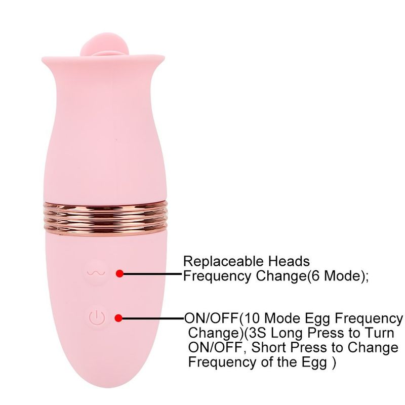 Lizanje jezika Sesanje Skakanje Jajca Sesanje Vibrator Klitoris Seks Igrače_voghion.com