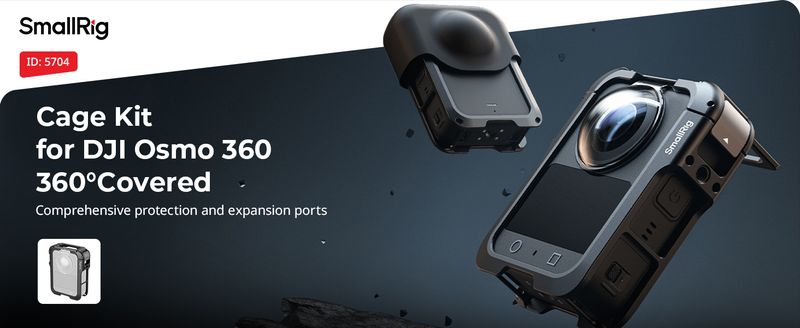 Smallrig Cage Dji Osmo 360 Action-Kamera mit Objektivschutzunterstützung, Silikon-Schutzhülle nur 48 g für den Außenbereich_voghion.com