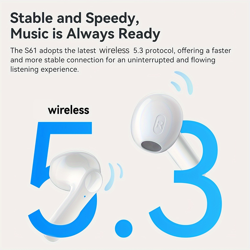 Wireless Earbuds Headphones, 40H Playtime Stereo  Ear Buds, LED Power Display Cordless in-Ear Earphones with Microphone for iOS Andriod Cell Phone Sp_voghion.com