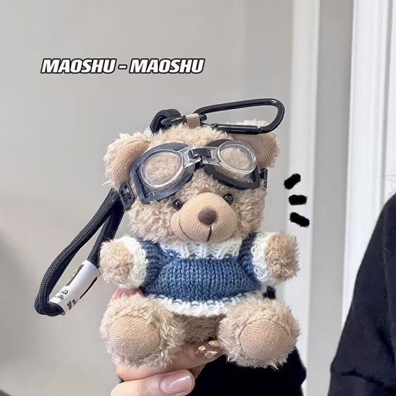 Keychains Blush Bear Plush Bag Pendant Creative Doll Cute Bear Doll Keychain Gift Car Corporate Gift_voghion.com