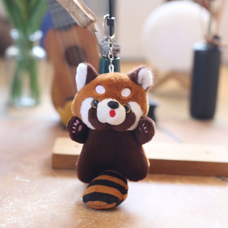 Adorable Cute Plush Raccoon Keychain Pendant Soft Stuffed Toy For Bags Accessories And_voghion.com