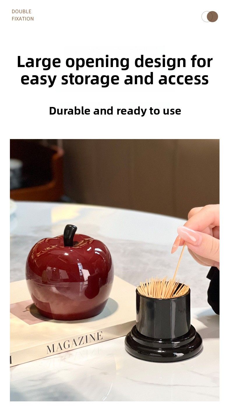 Cartoon Personalized Holder Home Use Light Luxury High-end Jar Creative Dental Floss Cotton Swab Toothpick Box_voghion.com