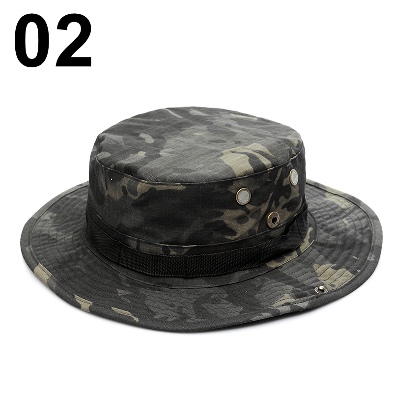 Camouflage Boonie Tactical Army Bucket Hats Military Multicam Panama Summer Cap Hunting Hiking Outdoor Camo Sun Caps Men_voghion.com