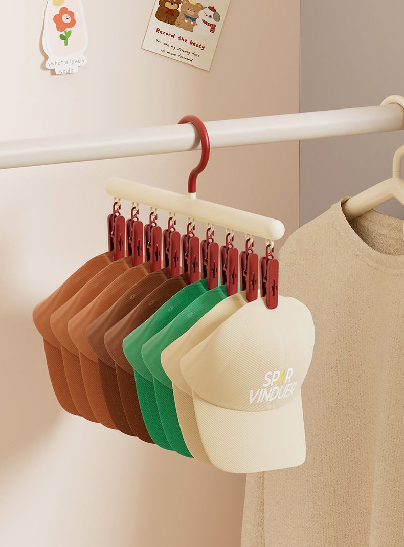 Household Hangers With Clips, High-value Non-marking Jacket Drying Racks, Multi-functional One-character Plastic Underwear And Socks Clips_voghion.com