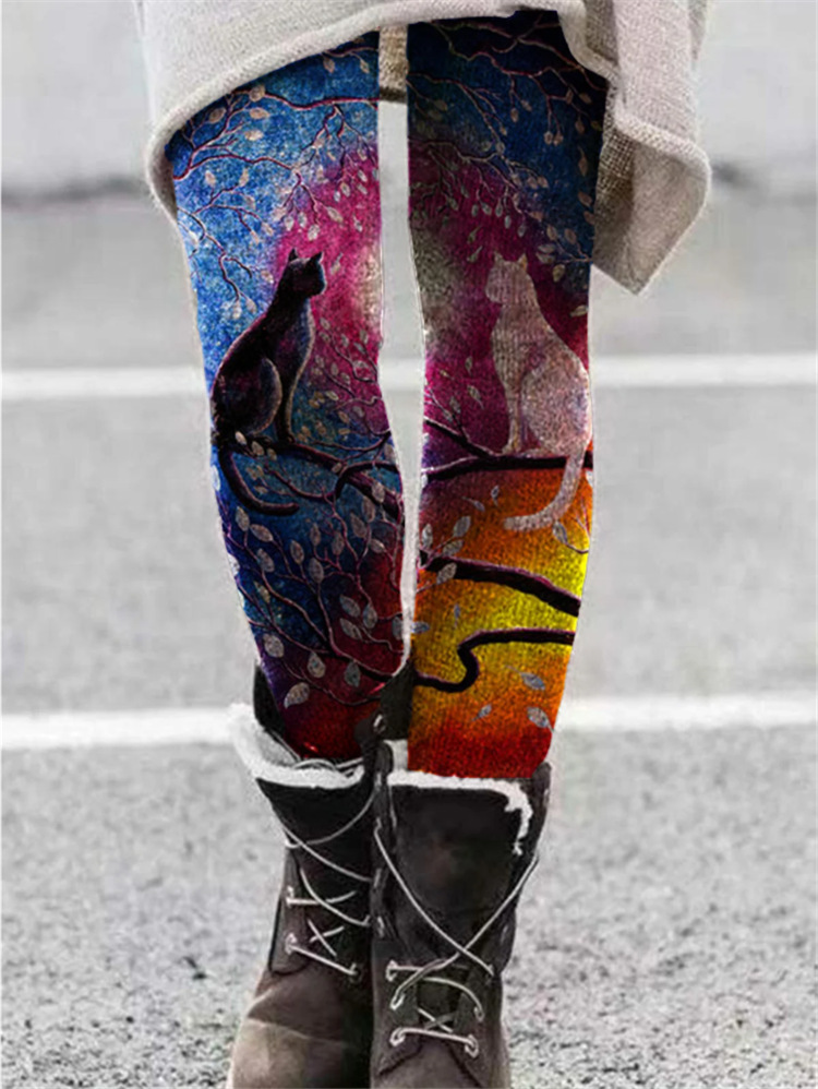 Pantaloni stivali leggings elastici Joker stampati da donna_voghion.com