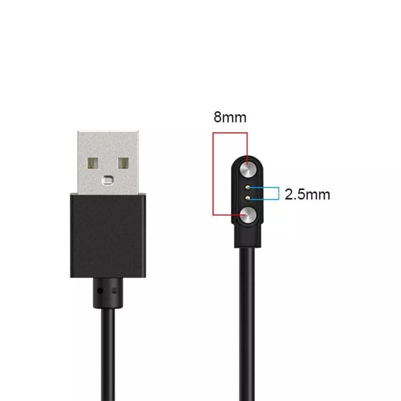 UK Universal Smart Watch Ladegerät USB Power Ladegerät Magnetische Aufladung 2 Pin_voghion.com