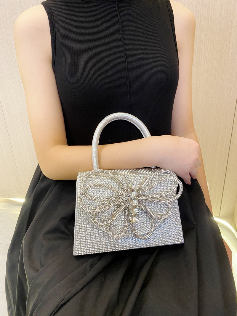 Women's Evening Bags Handbag Silver Bag Rhinestone Bag Bar Party Party Evening Bag Birthday Wedding Party Dinner Bag_voghion.com