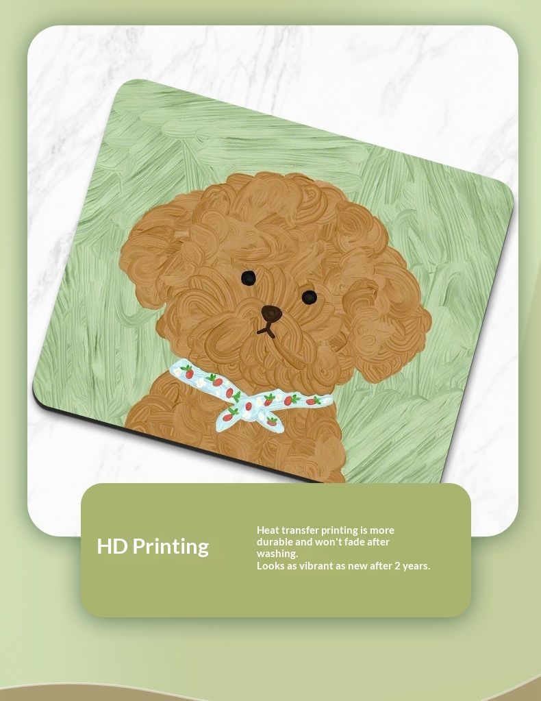 NeoGear Ölgemälde Welpenmaus Kleine Handgelenkauflage Niedliche Desktop Cartoon Mini Pad Büro Rutschfeste Schreibtischmatte_voghion.com