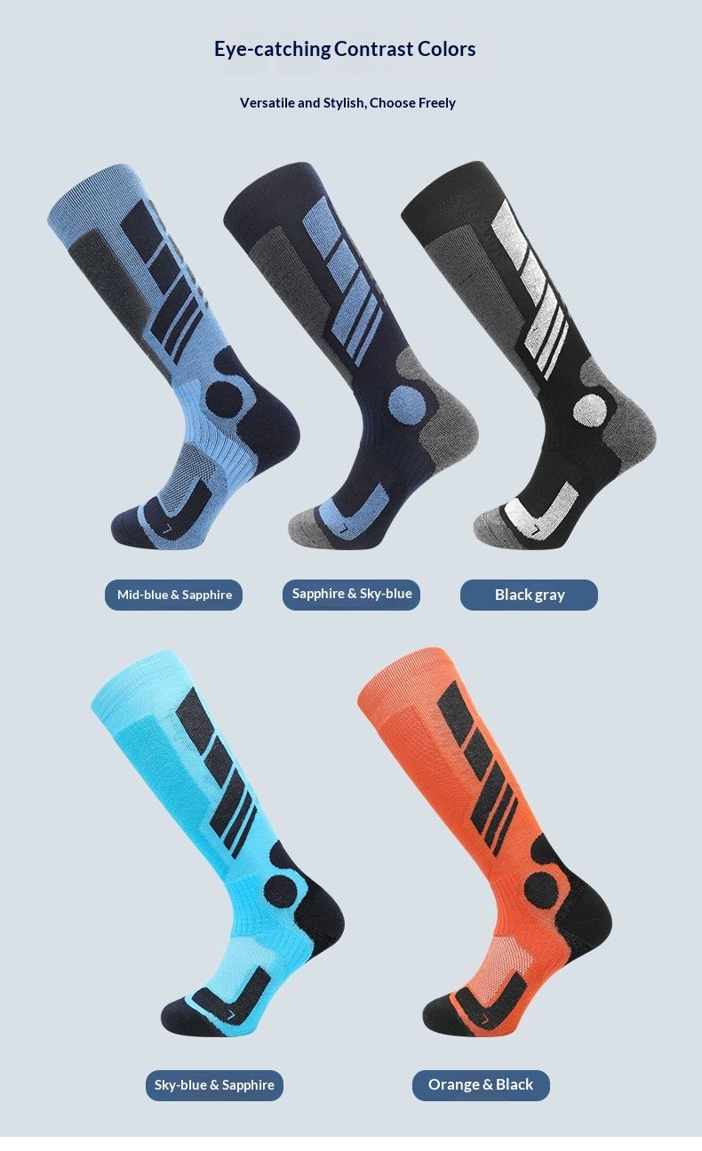 Surge Surge Herbst-Schneesocken aus warmer Merinowolle, Sport-, Ski- und Wintersocken, dick, lang, für Damen und Herren, zum Wandern und Laufen_voghion.com