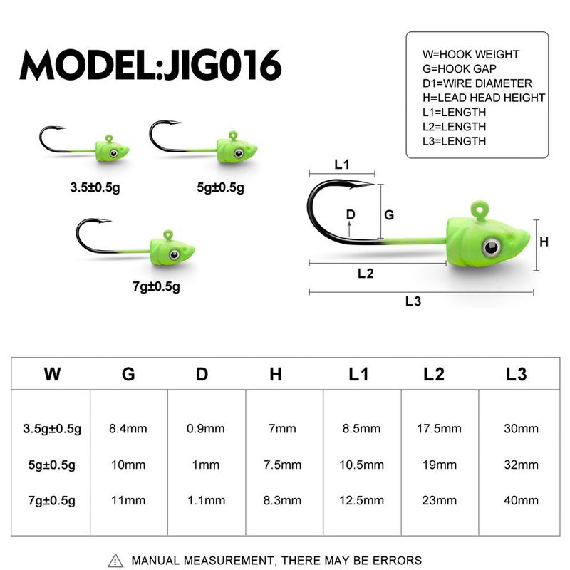 Señuelo de cabeza de plomo anti-enganche de 3,5 g, 5 g y 7 g con anzuelo blando_voghion.com