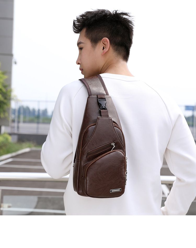 Herren USB Designer Männer Messenger Crossbody PU Leder Schultertaschen Paket Reise Brusttasche Bolso Hombre_voghion.com