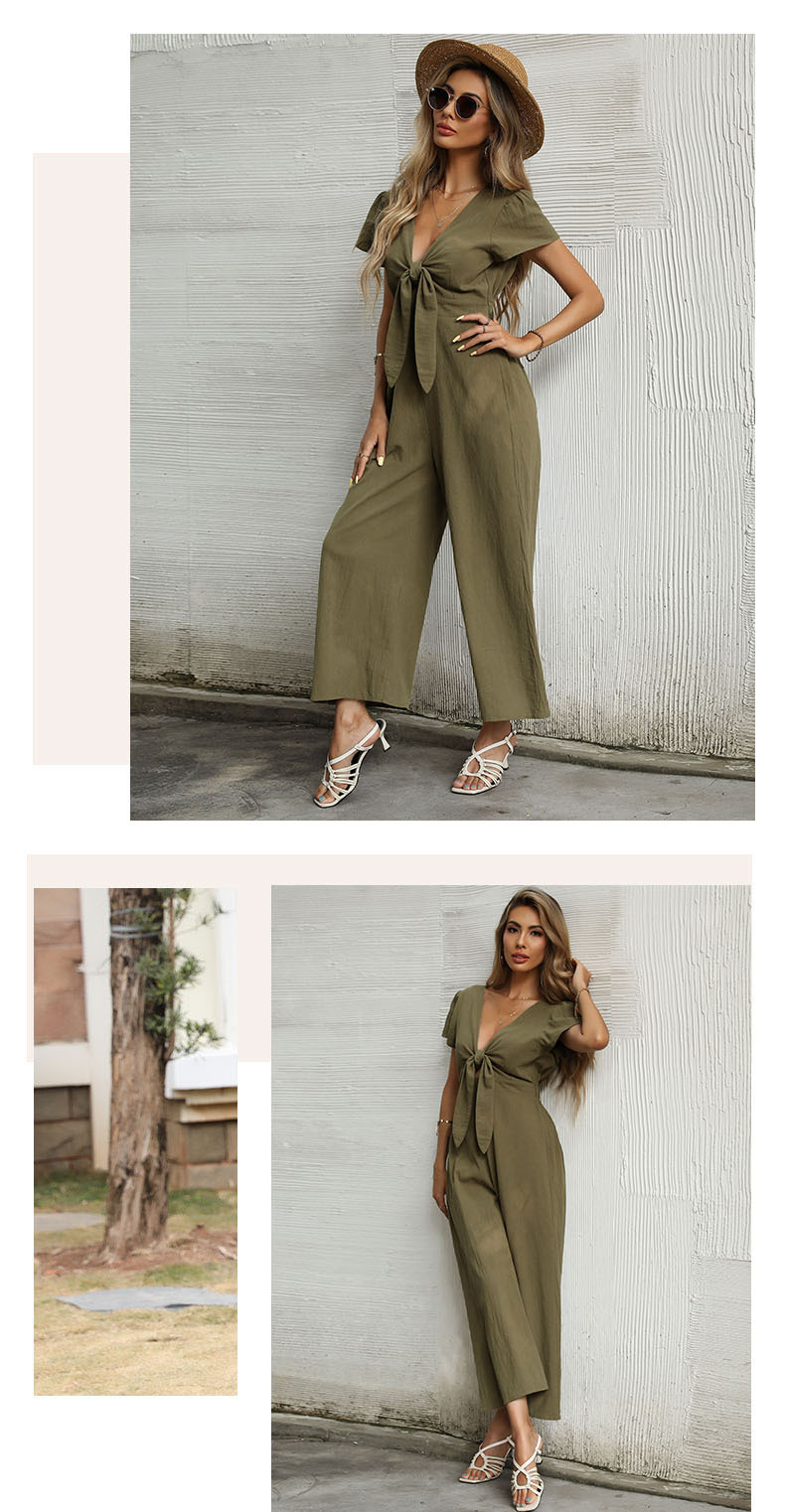 Neun-Punkt-Hose mit weitem Bein 2023 Sommer Lässiger Pendler-Overall mit ausgehöhlten Riemen_voghion.com