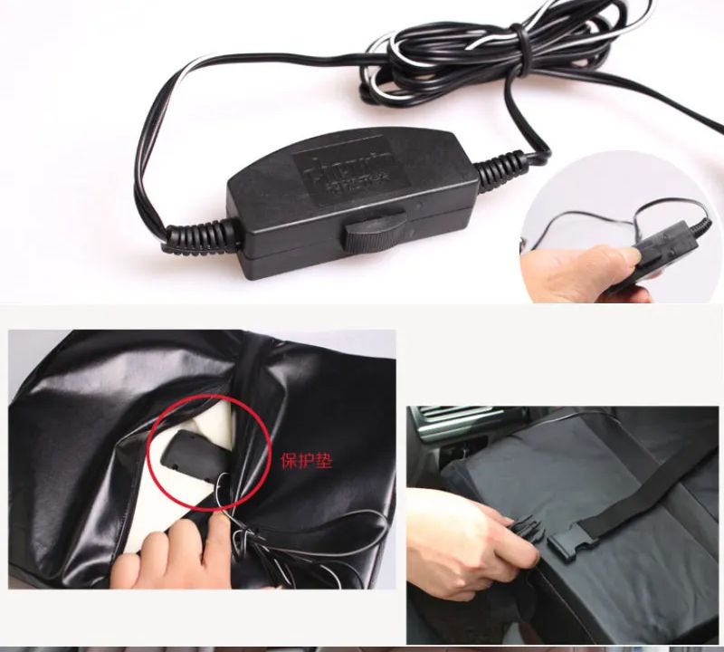 Cuscino per auto con massaggio elettrico lombare, testa, collo, schienale per sedile auto, supporto di sicurezza per poggiatesta_voghion.com