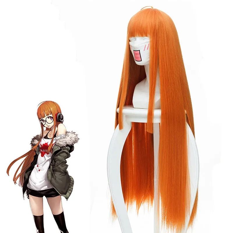 hett säljande Anime Persona 5 Futaba Sakura Peruk Cosplay Kostym Kvinnor Långt Syntetiskt Hår Halloween Party Rollspel Peruker_voghion.com