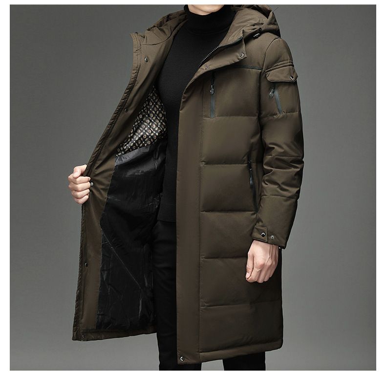 "Men's Long Winter Coat – 650FP Duck Down Parka With Waterproof Shell, Multi-Pocket Design For Extreme Cold Weather (-20°C)"_voghion.com