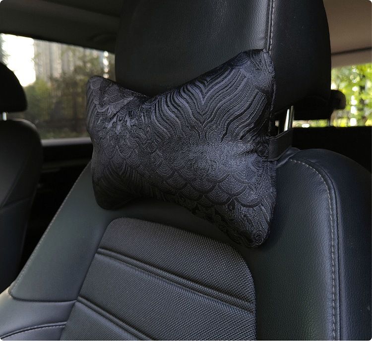 JDM Black Interior Bone Ice Silk Latex Poduszka w talii Uniwersalna poduszka na cztery pory roku_voghion.com
