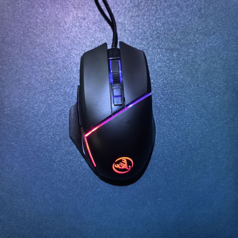 New A876RGB wired gaming mouse 12800dpi adjustable ABS material 8D macro programming matte_voghion.com