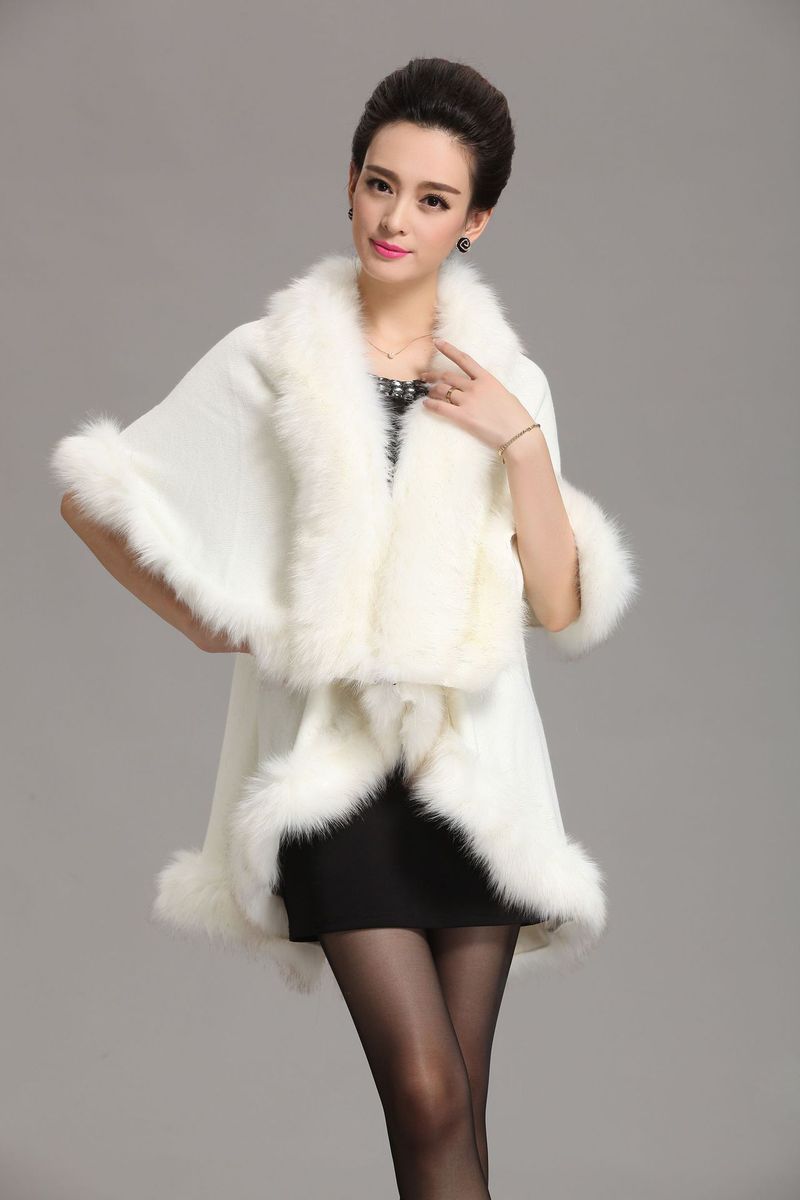 Wool cape cape women's large size knitted cardigan loose cape coat_voghion.com