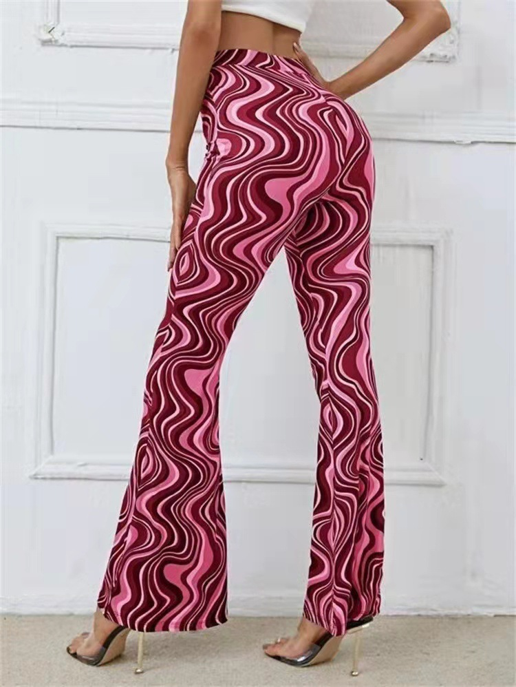 Women's water ripple yoga casual pants flared pants spring and summer_voghion.com