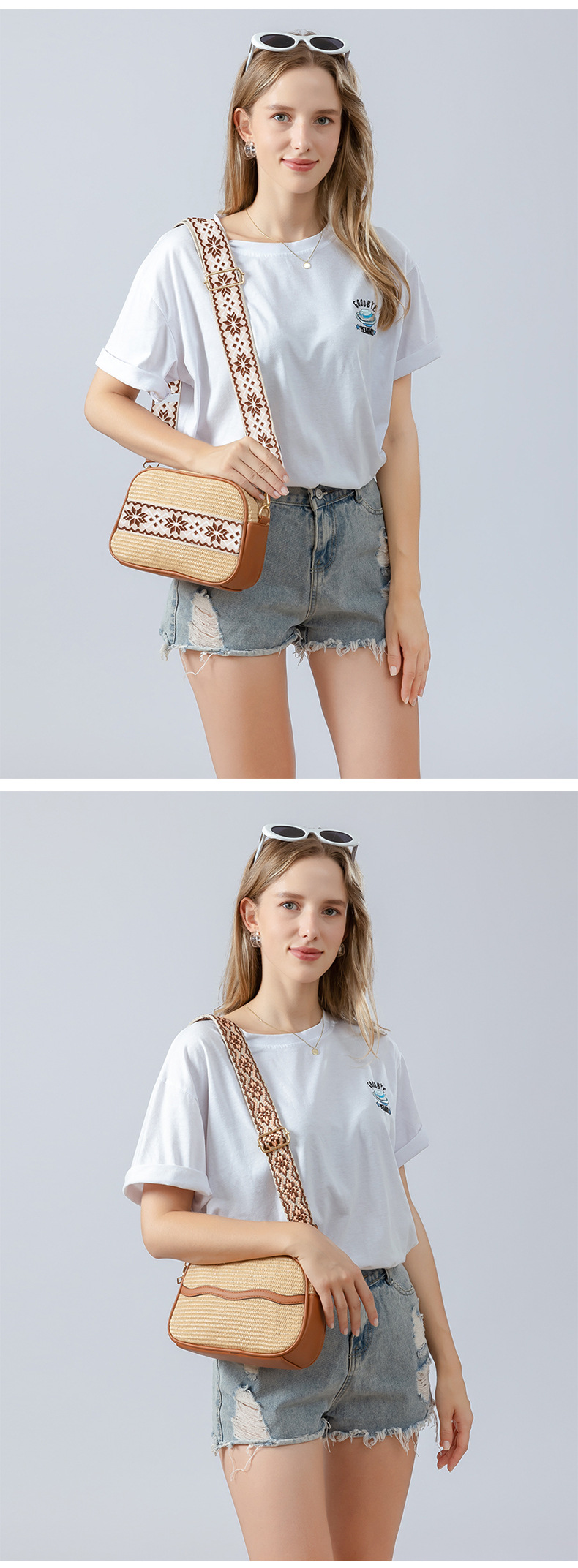 Shoulder Bag 2024 New Product Launch High-quality Fashionable and Popular Commuting Small Square Bag Niche Design and High-end PP Straw Woven Bag_voghion.com