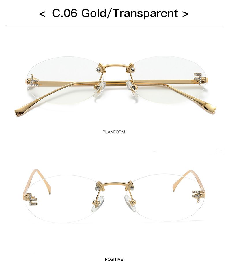 Fashion Fashion Big Square Sunglasses Women Brand Pilot Clear Sun Glasses Female Oversized Half Frame Shades Eyewear Rimless_voghion.com