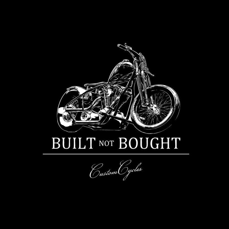 Rocker T Shirt for Motorcyclists Built Not Bought Black_voghion.com