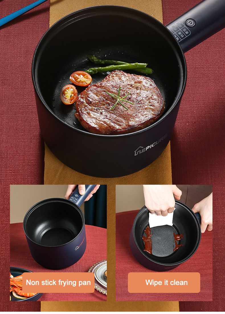 Mini Electric Cooker Multi-Function All-In-One Pot Double Layer Household Noodle Cooker Non-Stick Hot Pot Kitchen Tool_voghion.com