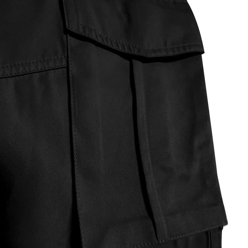 2025 Spring New American Style Loose Men's Casual Cargo Drawstring Multi-Pocket Straight Long Pants_voghion.com