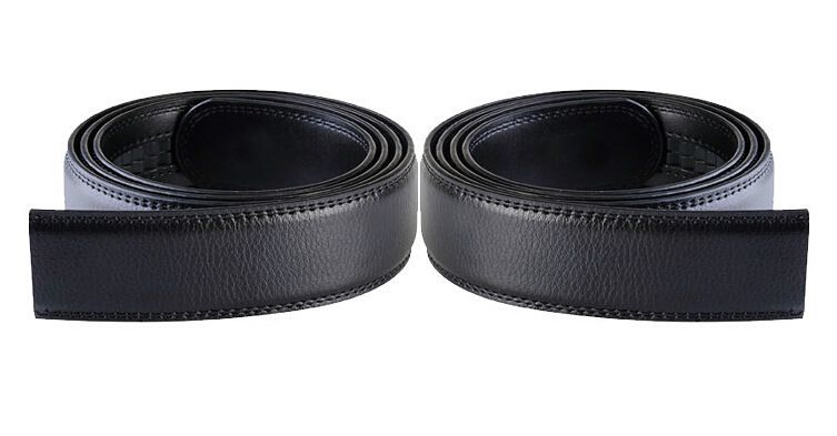 HOT Large Size Belt Automatic Genuine Leather Belts Without for Men Women No Buckle 3.5cm Wide 150 160cm_voghion.com