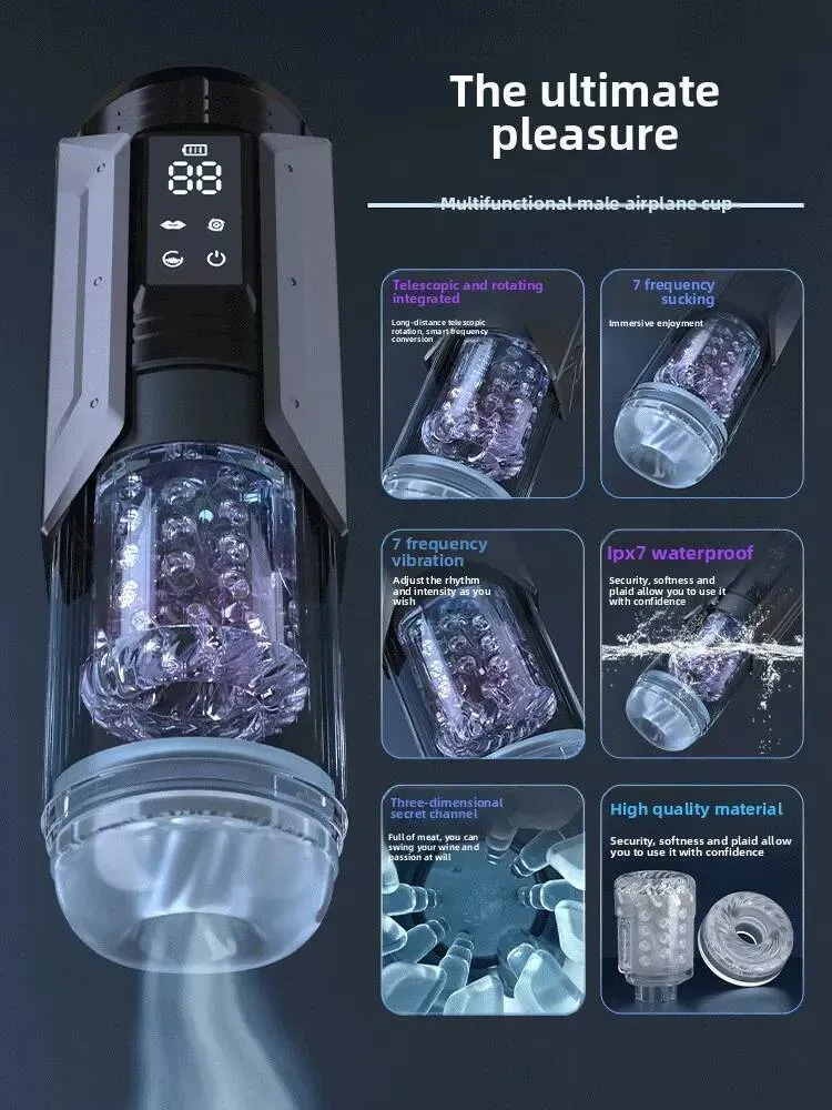 Automatic Male Masturbator 7 Thrusting Suction Rotating Modes Cup Electric Telescopic Sex Toy Pocket Pussy For Men Adult_voghion.com
