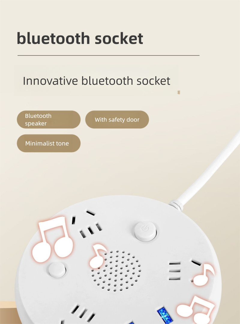 Long Line Bluetooth Speaker Socket Converter Multi-Functional Dormitory Power One-to-Many Outlet Strip With USB Charging_voghion.com
