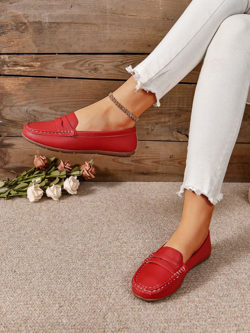 Flache Bohnenschuhe für Damen, weiche Sohle, rutschfeste kleine weiße Schuhe, flacher Mund, bequem, große Größe, Damen, lässige Einzelschuhe_voghion.com