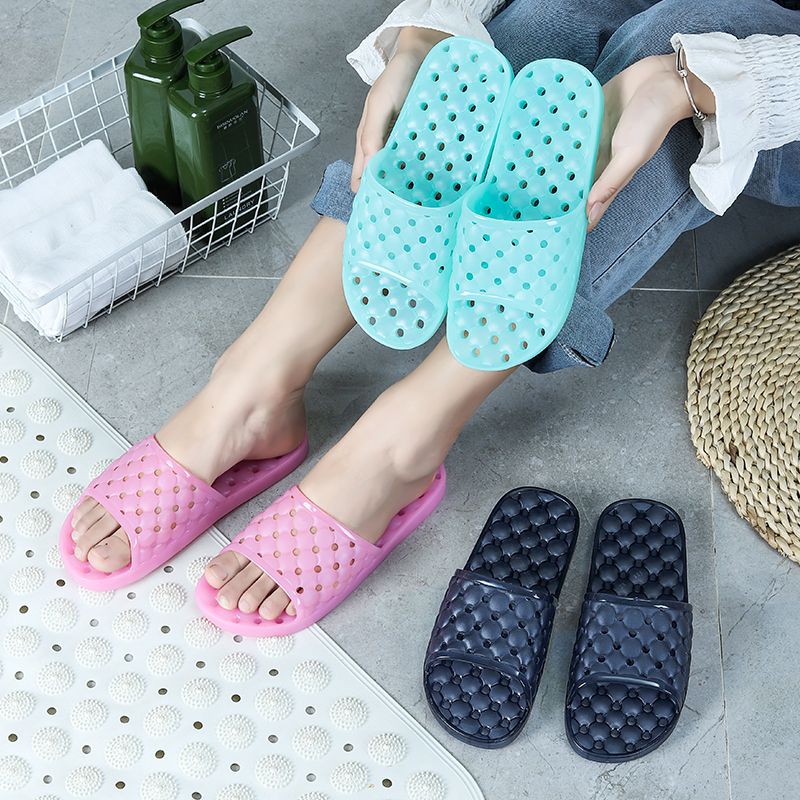 Kristallen pantoffels voor dames, plastic geurfilter, thuis, paar, badkamer, douche, uitsparing, schoenen, badschoenen, anti-slip_voghion.com