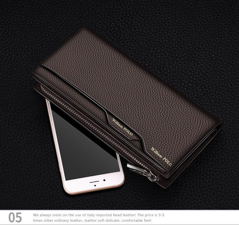 Emperor Paul Long Headcoat - Cartera de piel de vacuno de gran capacidad para hombre_voghion.com