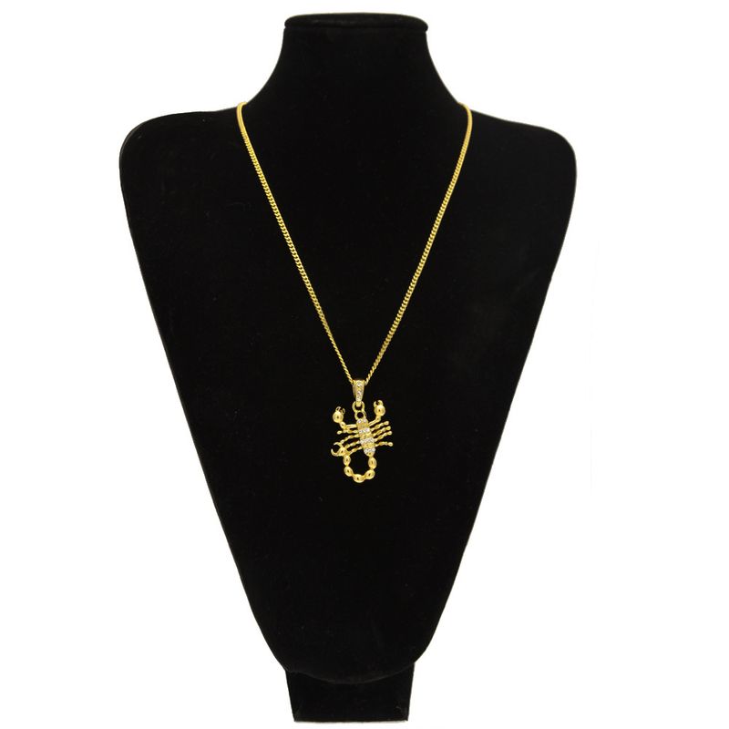 Collana con ciondolo a forma di scorpione, gioielli da uomo e da donna, catena cubana hip hop, pezzo alla moda in lega per uno stile audace_voghion.com