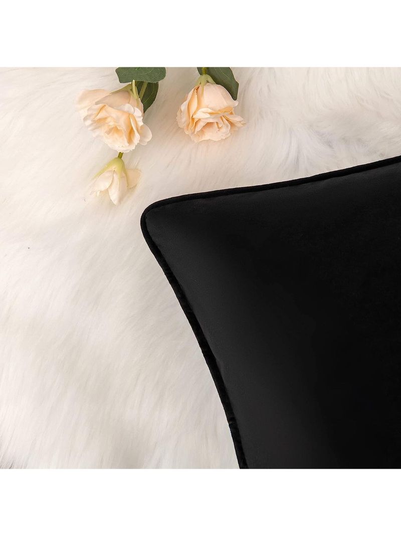 Modernes, minimalistisches Dekokissen – Weiches Polyesterkissen mit Füllung aus PP-Baumwolle – Klassisches Schwarz-Weiß-Design (30 x 50 cm bis 60 x 60 cm, mit/ohne Einsatz)_voghion.com