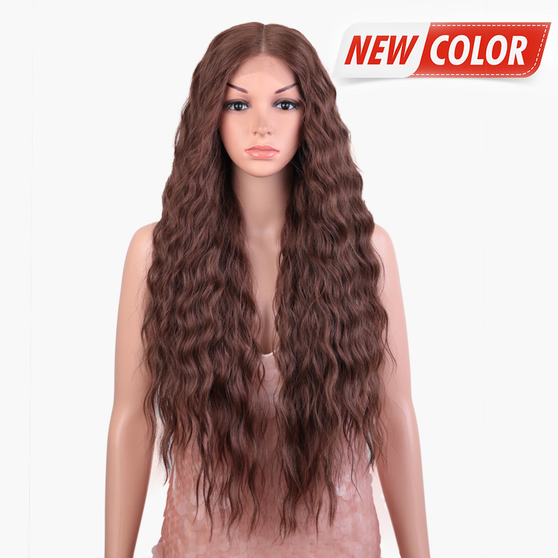 Vordere Spitzenperücke Rebecca-Perücke weibliches gewelltes langes lockiges Haar Chemiefaser-Kopfbedeckung explosive Perücke Kopfbedeckungsperücke_voghion.com