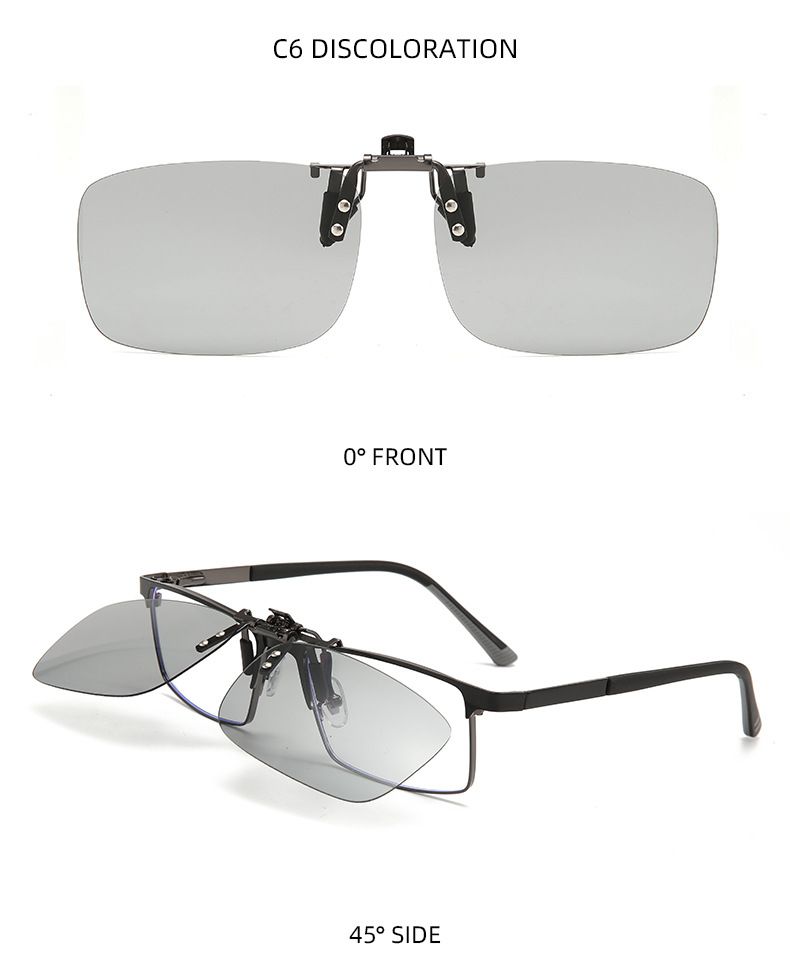 Occhiali da sole polarizzati con clip alla moda 2025 per uomo e donna - Parasole da guida per miopia (stile rospo)_voghion.com
