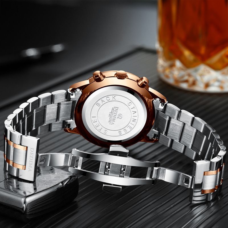 Three-eye Six-pin Multi-function Men's Waterproof Luminous Ultra-thin Wrist Watch Hot Selling Watches_voghion.com