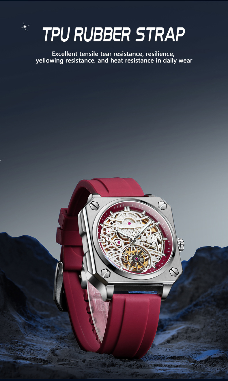 New light luxury couple square tourbillon automatic mechanical watch crystal transparent waterproof wristwatch_voghion.com