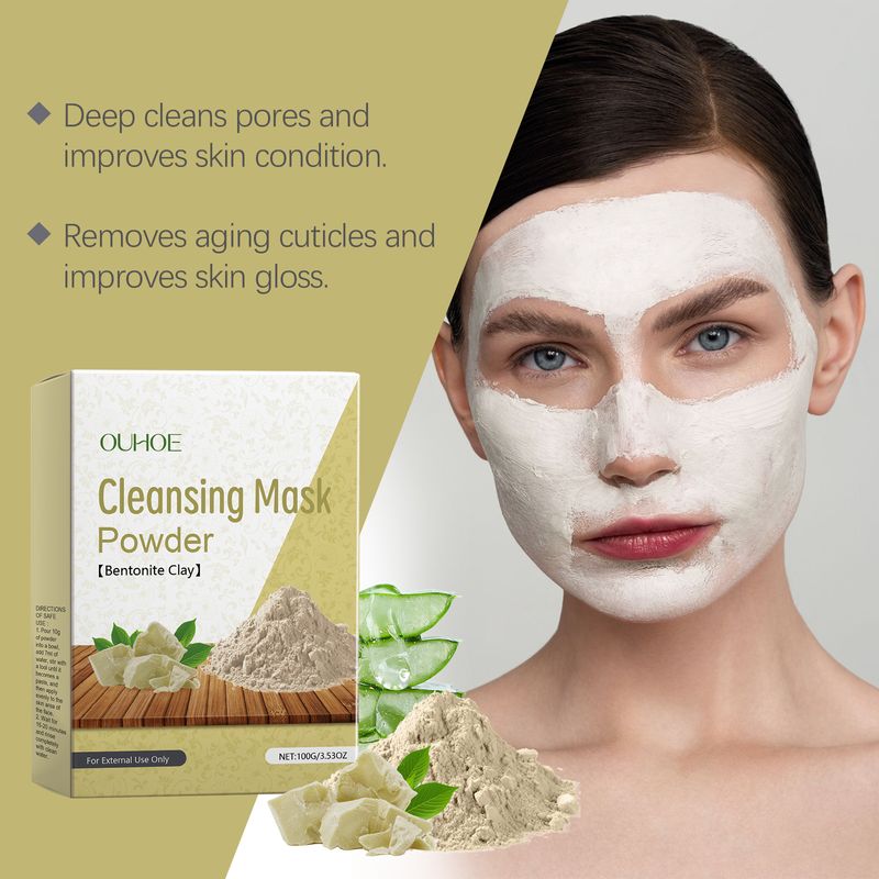 OUHOE čistilni prašek za čiščenje, fine pore, blago vlaženje, maska za nego kože obraza in vlaženje_voghion.com