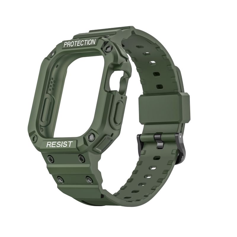Applicable to Apple Watch 9 Ultra 2 watch strap 49mm shell shockproof durable sports TPU integrated strap_voghion.com