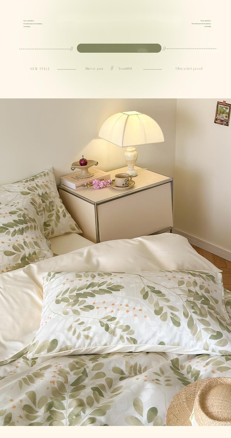 Set di biancheria da letto estiva in Lyocell Tencel, quattro pezzi, nuovo, Ice Silk, copripiumino e lenzuolo con angoli, tre pezzi_voghion.com