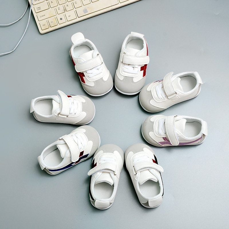 Scarpe per bambini con suola morbida antiscivolo e anti-calci, scarpe per bambini traspiranti primaverili e autunnali, scarpe bianche per bambini, un pezzo per conto di_voghion.com