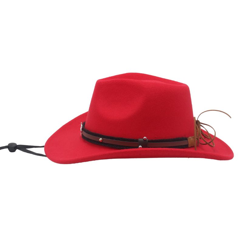Cappello a cilindro con testa di vitello, cappello da cowboy western, quella corda frangivento con bordo deformato da donna, viaggio all'aperto_voghion.com