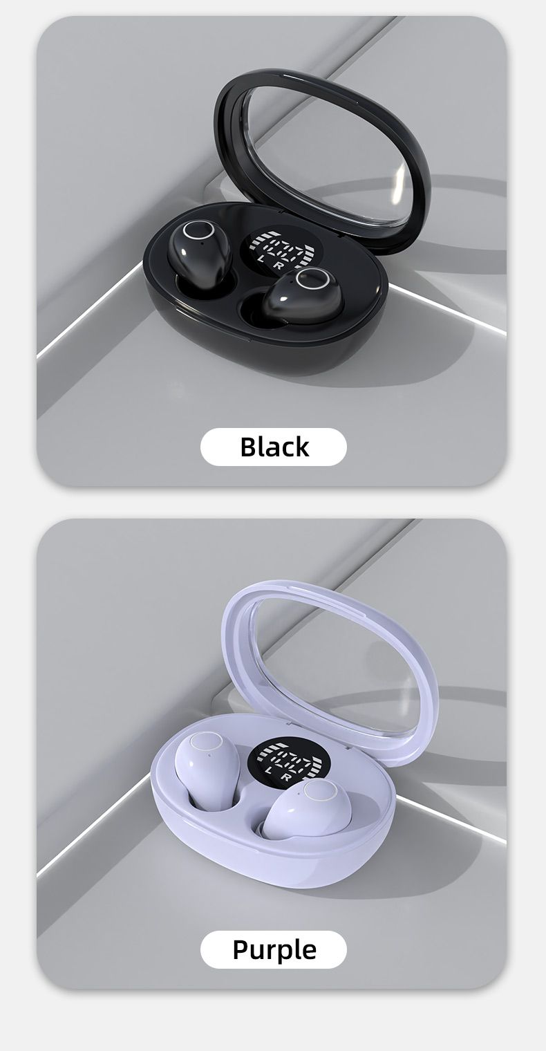 SK32 Mini Invisible Headphones Draadloze Bluetooth 5.3 Hoofdtelefoon Bas Slaaphoofdtelefoon Met Microfoon Ruisonderdrukking HD_voghion.com